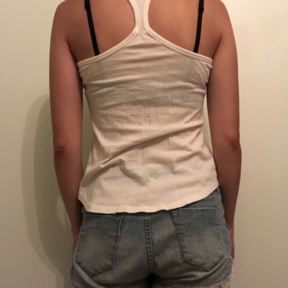 White Racerback Tank Top - Picture 2 of 7